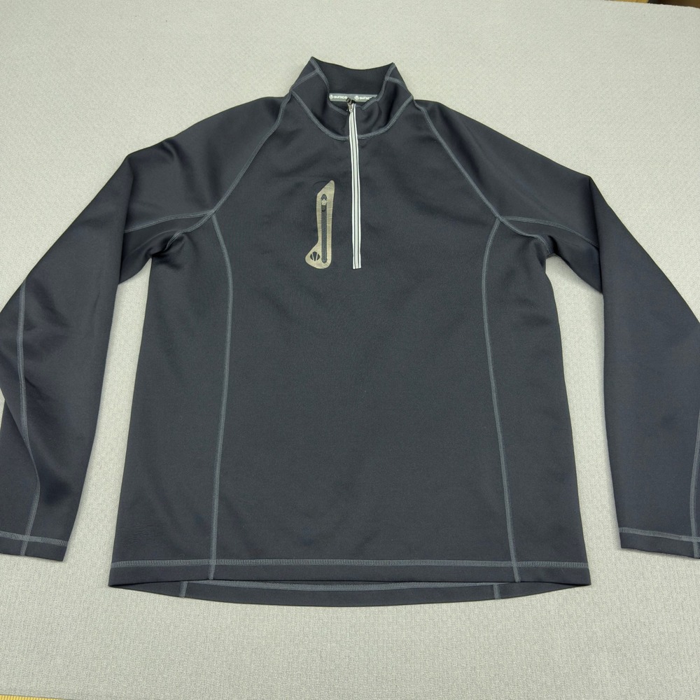 Sunice 1/4 Zip Pullover Mens XL Black Performance Golf Activewear Stretch